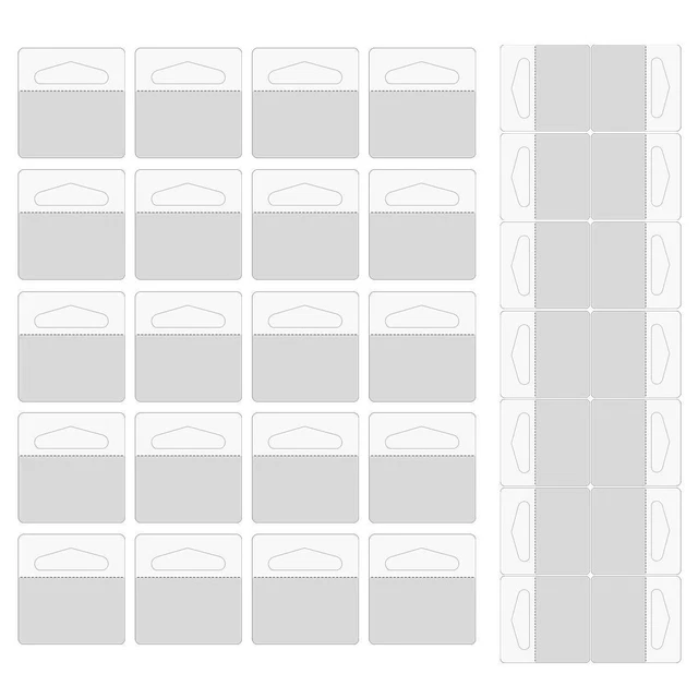 308 Pieces Slot Hole Adhesive Hang Tabs, Plastic Retail Hang Tags,