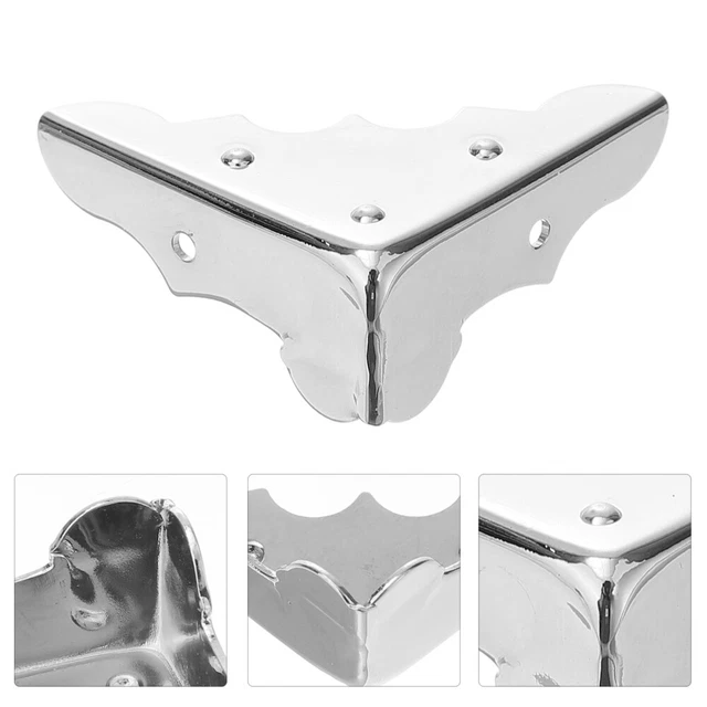 4 PCS Box Corner Box Corners Metal Wooden Box Corner Protectors