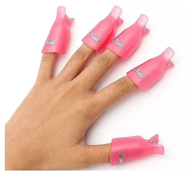 10 Pinces de Dépose pour Venis Semi Permanent Vernis Gel UV LED Manucure