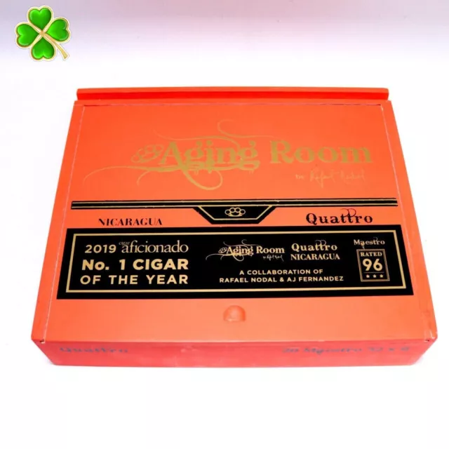 Aging Room Quattro Maestro Empty Wood Cigar Box 8.5" x 7" x 2"