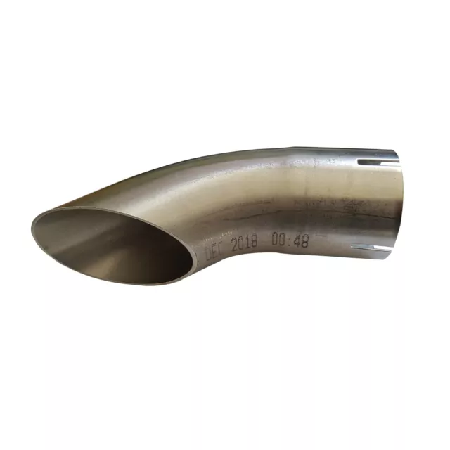 Curved Curl Down Exhaust Tail Pipe Trim Stainless Steel Curldown Tip 3" 76mm