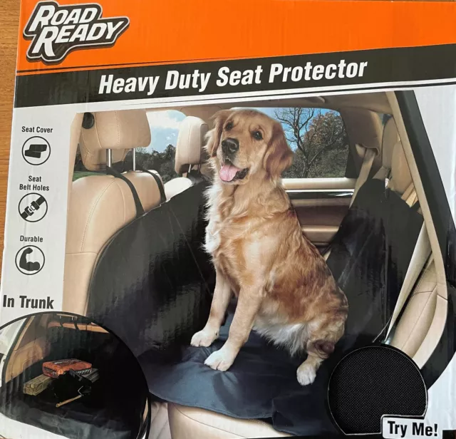 Road Ready Heavy Duty Car Seat Protector Dogs, Animals, Tools etc. New open box