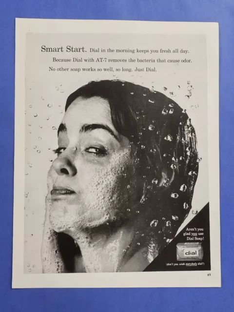 1965 Vintage Print Ad Dial Soap Bar "Smart Start"