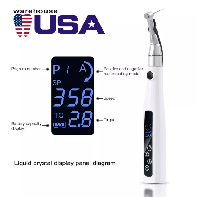 US LED Dental Endo Motor 16:1 Contra Angle Root Canal Treatment Y-smart