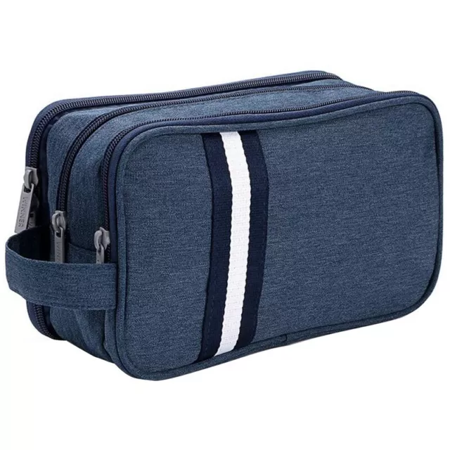 Travel Toiletry Wash Bag Dry & Wet Separation Gym Shaving Organiser Bag2611