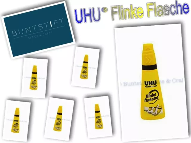 UHU Flinke Flasche Alleskleber transparent Klebstoff 35g oder 90g  Menge wählbar