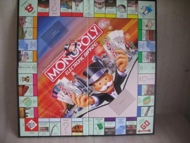2007 Hasbro Monopoly Electronic Banking Replacement Folding Game Board Only