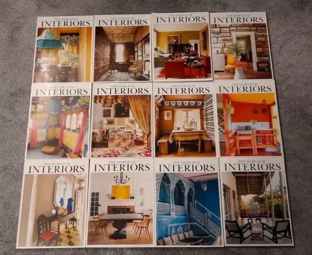 The World of Interiors Magazine x 12 Issues from August 2015 to July 2016 UNREAD