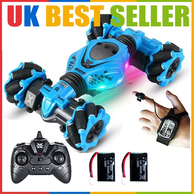 Voiture RC Cascade Contrôlée Par Gestes - 360° Rotations, Cadeau Garçons 6-12 Ans - Neuf