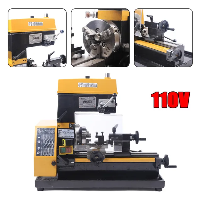 180W Electric Drilling and Milling Machine Lathe Metalworking Woodworking Tools