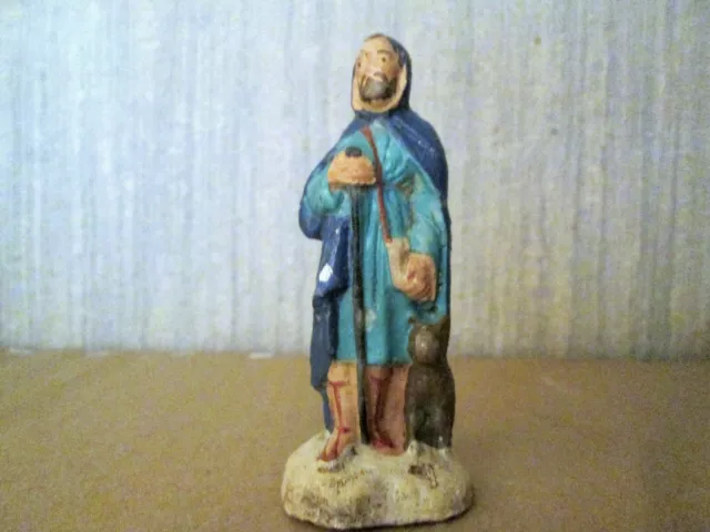 ancien SANTON DEVINEAU Church Figurine Le BERGER 2 h: 9 cm Creche