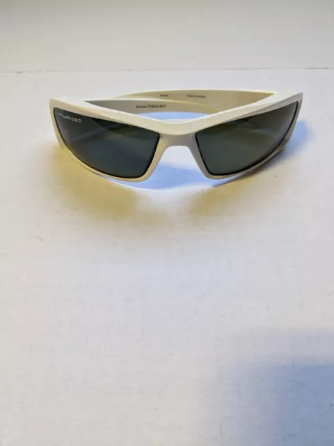 Gafas de seguridad Edge Eyewear TXB246 Brazeau diseñador marco blanco, lentes polarizadas