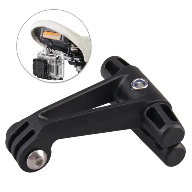 Support De Caméra Pour Rail De Selle Vélo – Alu CNC Noir, Fixation Stable Pour GoPro/action Cam, Paysages En Roulant