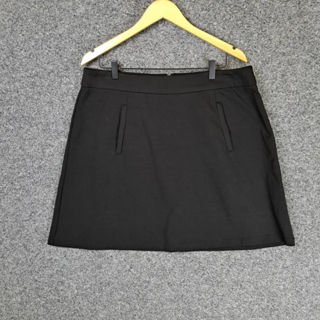 City Chic Womens Mini Skirt Plus Size S Small Black Stretch Short Length