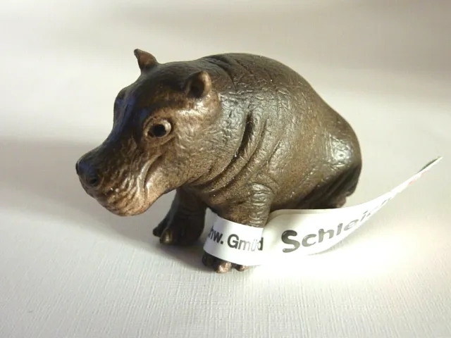 Schleich 14682 Flusspferdkalb Junges Nilpferd Hippopotamus Calf Neu New + Ovp 2