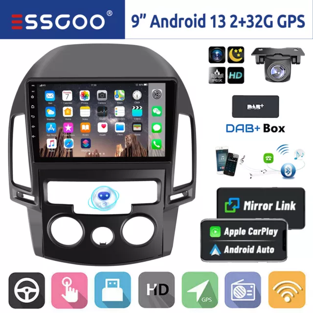 Für Hyundai i30 MK1 FD 2006-2011 DAB+ Autoradio Android 13 Carplay GPS Navi +Kam