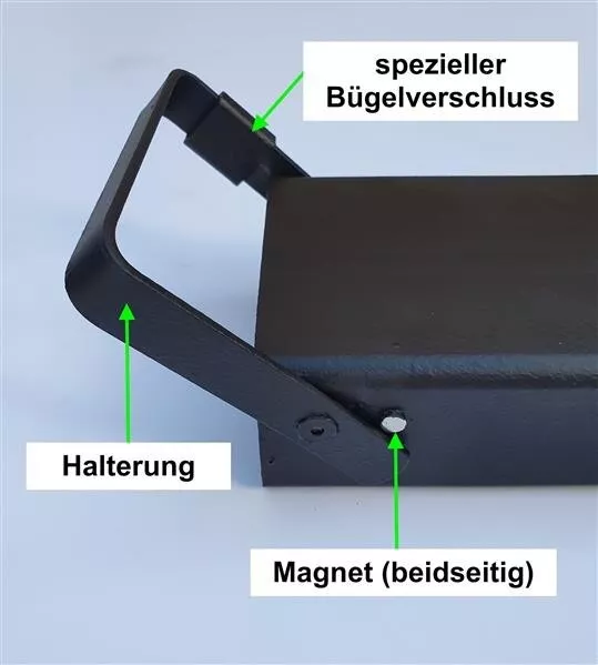 Gabelverlängerung 220 cm x 14 cm für Gabelstapler mit Magnethalterung