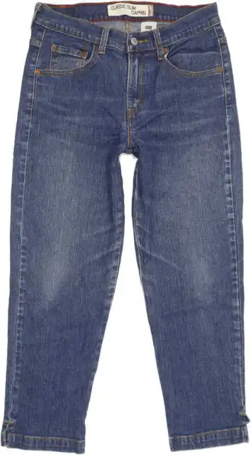 Levi's Capris Jeans Donna Straizzati Donna Blu W30 (85949)