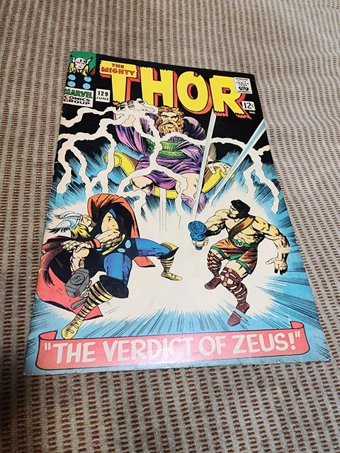 Mighty Thor #129 1st Ares, Hermes, Hera, Dionysus, & Artemis Marvel Comics 1966