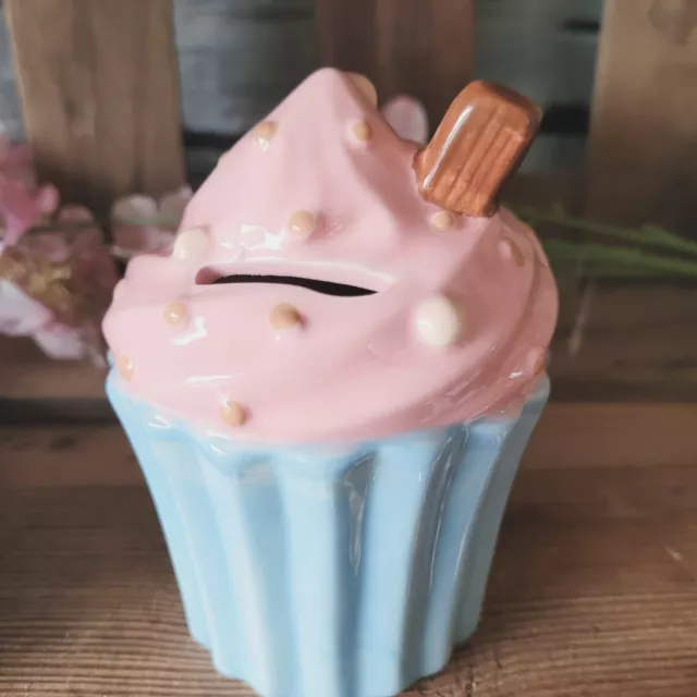 11 cm Rosa Blau Muffin Cupcake Deko Dose Törtchen Spardose Muffindose Eisbecher