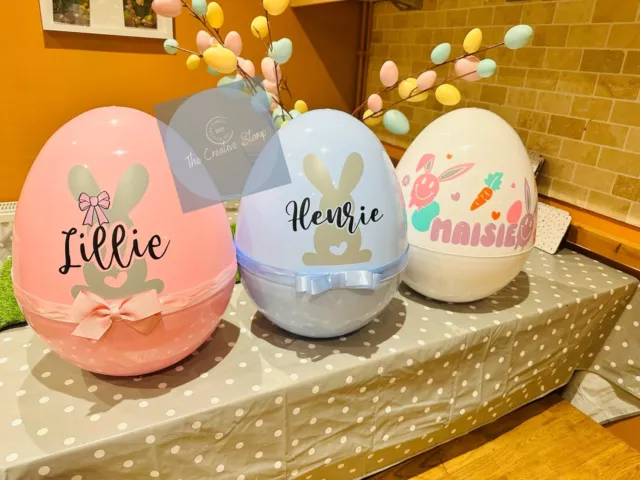 GIANT PLASTIC KINDER ￼EGGS KIDS EASTER PARTY GIFT EXTRA LARGE EGG Personalised