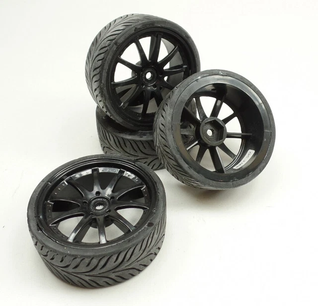 Carson Big Wheel-Set On-Road 13 - Silberne Räder Für Modellautos