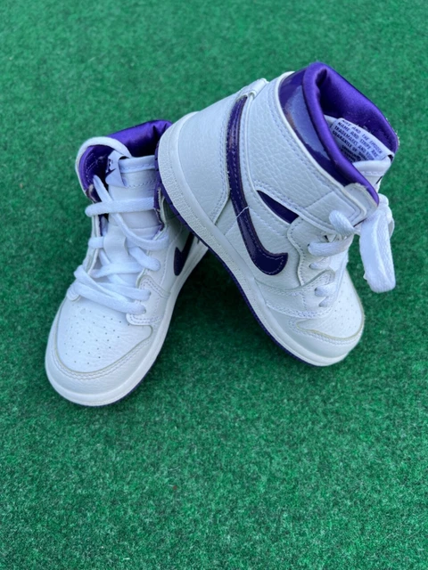 Nike Air Jordan 1 Retro High OG TD 'Court Purple' CU0450-151 Little Kids Size 8C