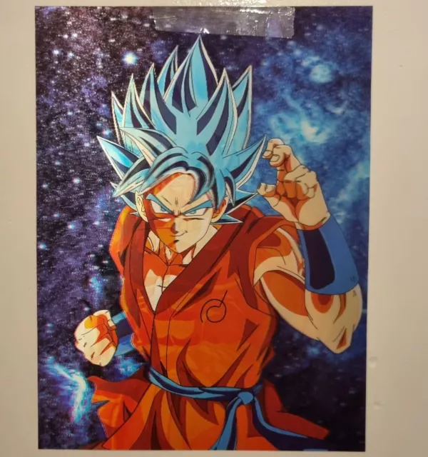 Dragon Ball Poster DBS Goku SSJ Blue Fight Pose 12inx18in Free Shipping