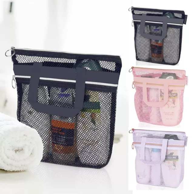 Bath Organizer Quick Dry Shower Tote Cosmetic Bag Travel Toiletries Handbag