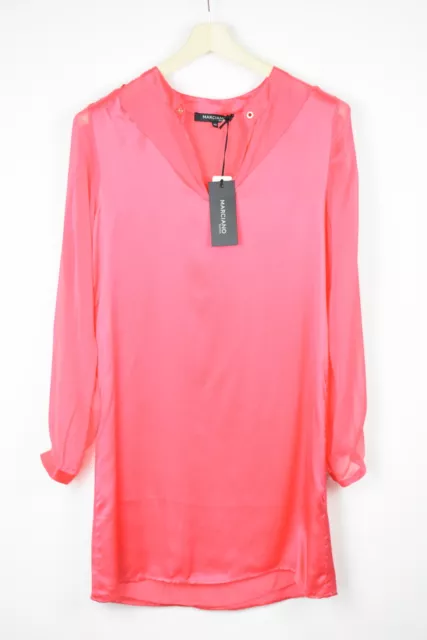 Guess By Marciano Abito Donna (Eu) 42 100% Seta Rosa Acceso Trasparente Maniche