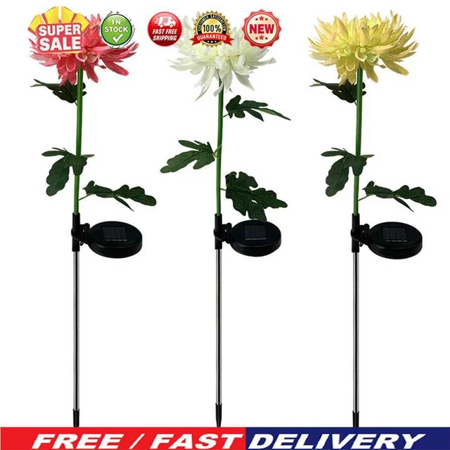 Luce Crisantemo Artificiale Alimentato Solare LED Giardino Esterno Cortile