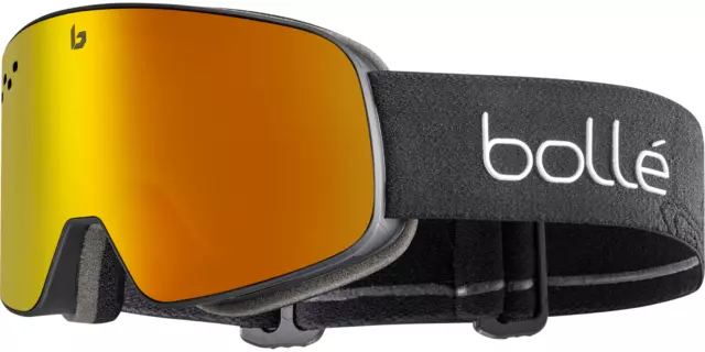 Bolle Nevada BG096018 Medium-Large Unisex Snow Goggles Black Matte/Sunrise Cat 2