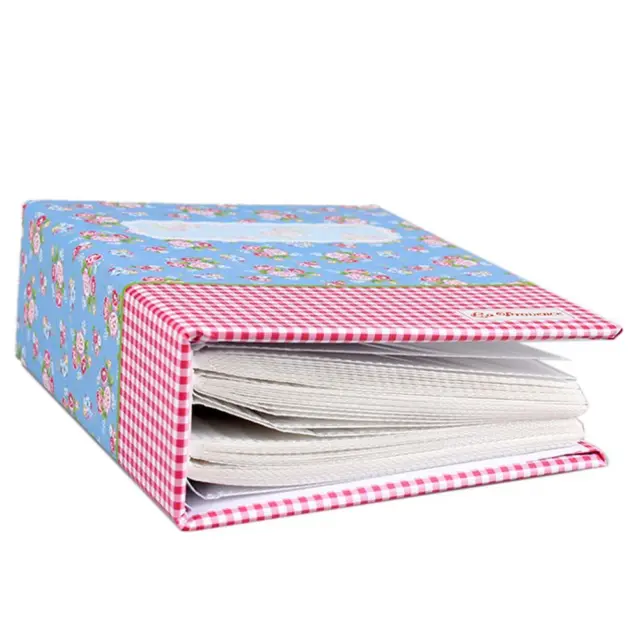 T0# Floral Cover Photo Album Portable 4R 100 Sheets Photo Booklet for Kids Child
