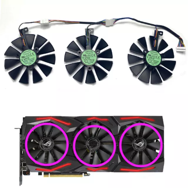 Graphics Card Cooling fan Cooler T129215SH/T129215SL for ASUS RTX2060 2060S 2070