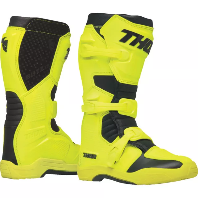 Thor Blitz XR Botas Motocross Bicicleta MX Adulto - Ácido / Negro