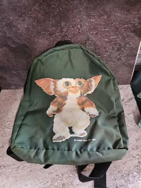 Vintage 80s Gremlins Movie Backpack Gizmo Mogwai Bag Purple 1983 Warner Bros