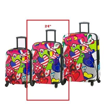 MIA TORO ITALY-EMOJIS Hardside Spinner Luggage Carry, 24 inches