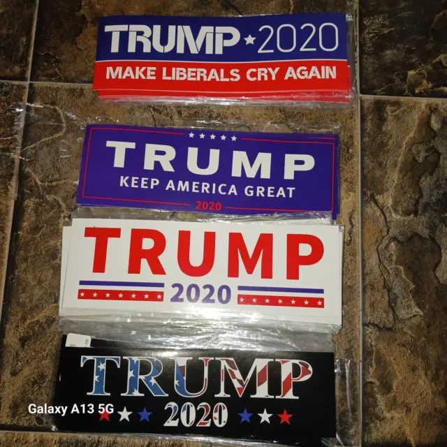 4 PC Trump Bumper Sticker 2020 President Campaign Keep America Great MAGA Decal