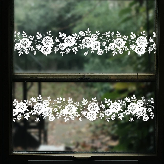 Wandaufkleber Fensteraufkleber PVC Vinyl Weiß 11 X 50 Cm Glasaufkleber