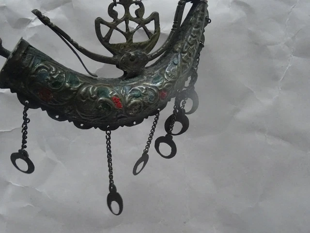 ANCIENNE POIRE A POUDRE POUDRIERE GOURDE RONDE ARMEE SOLDAT CAVALERIE MILITARIA EUR 19,90 - FR