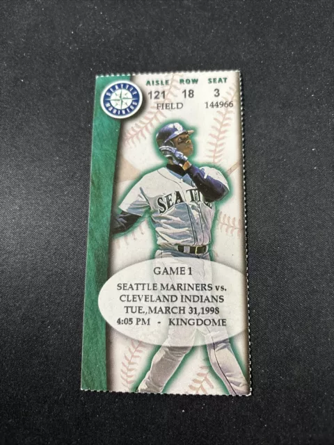 3-31-1998 - Seattle Mariners vs Cleveland - Opening Day - Ken Griffey Jr. HR