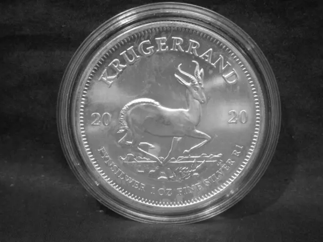 Silbermünze 999er - Südafrika  1 OZ 2020 "Krügerrand Springbock" VZ    MW8816