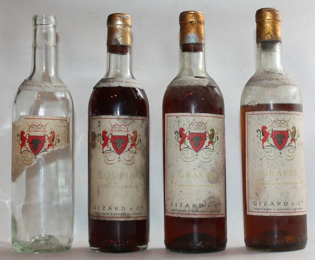 Ancien Vin blanc liquoreux Loupiac Graves FIDES Gizard négociants Bordeaux 1947