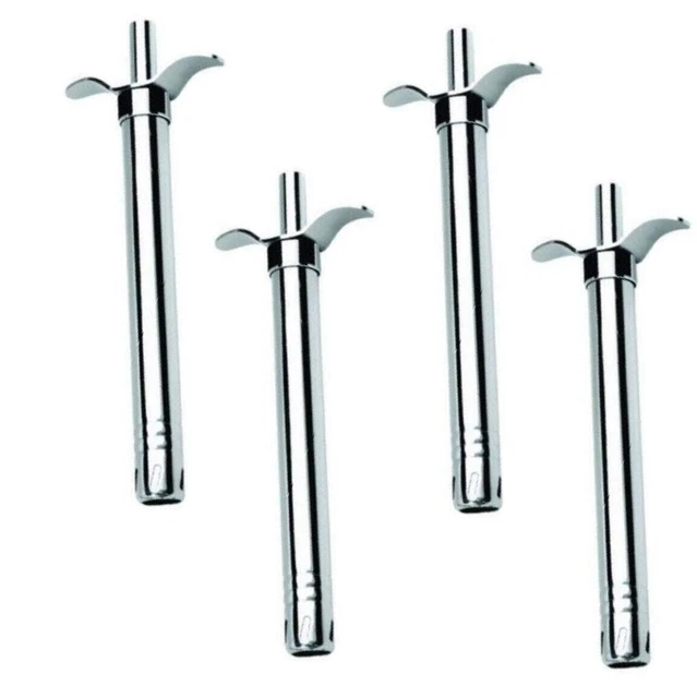 Stainless Steel Easy Grip Gas Lighter Kitchen Stove Uses Pack Of  4 Pcs