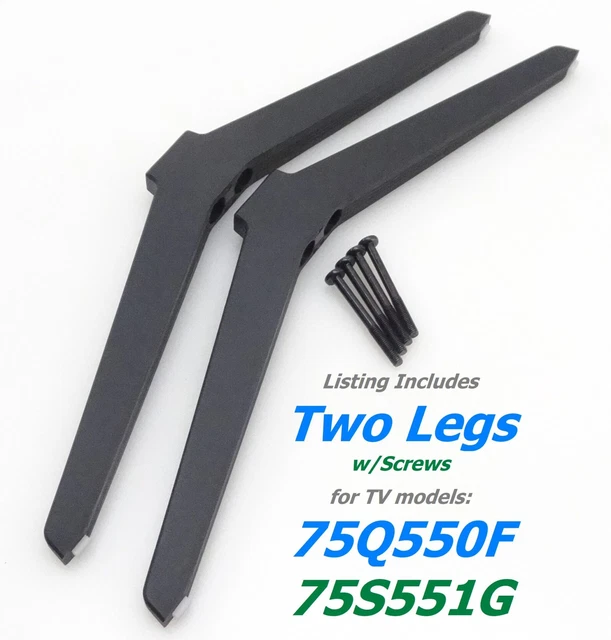 TCL Replacement TV Stand Legs With Screws – Fits TCL 58S455, 65S451, 65S453, 65S455 Models (Part #65S11/A01429-0/A00348-0)