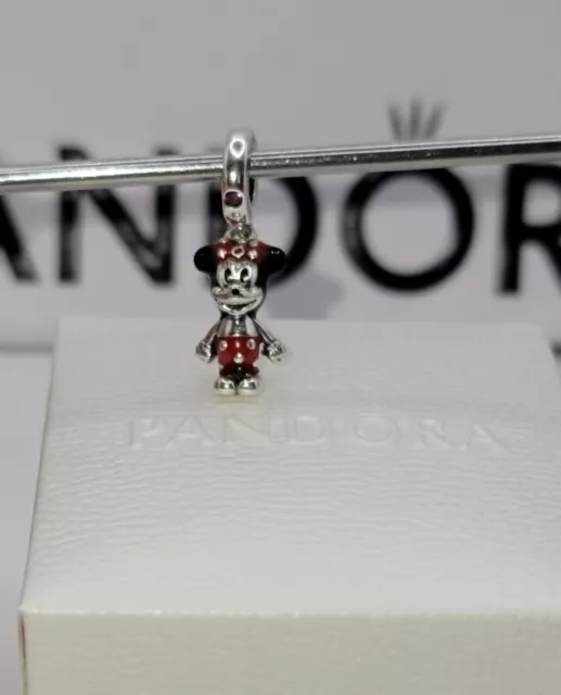 Authentic Pandora Minnie Mouse Dangle Charm (Retired) w/ Pouch