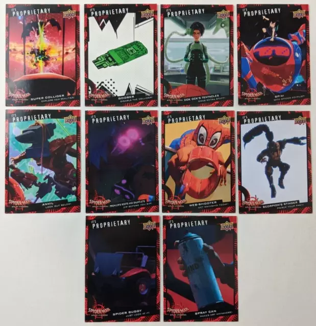 It's Proprietary Ultimate Black Spider-Man Into the Spider-Verse COMPLETE Set UD