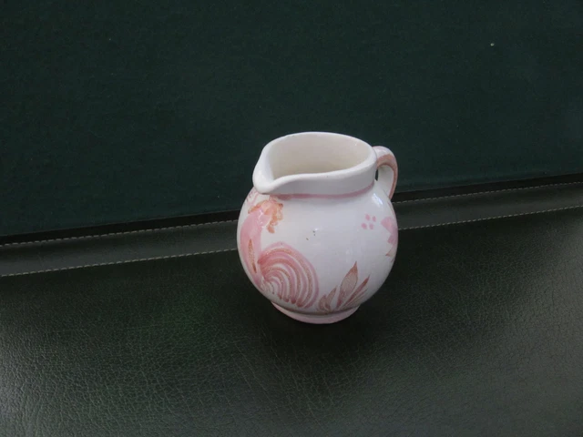 Pot Lait   Faience   Henriot  Hb  Quimper  Fleurs   Roses  Decor Au Coq