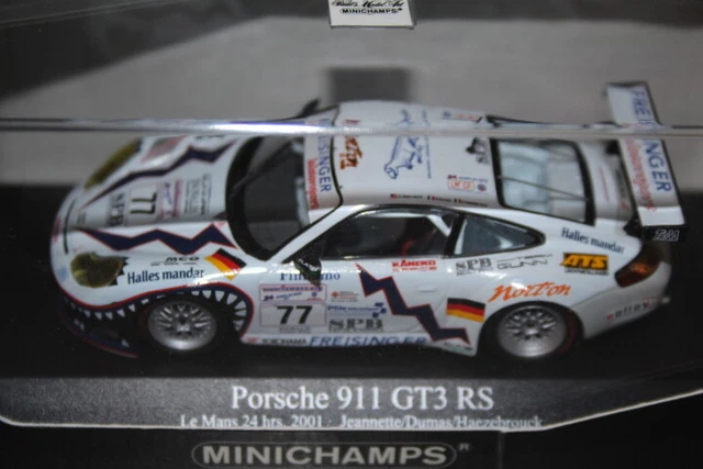 Porsche 911 GT3 RS #77 24 HEURES DU MANS 2001 NO SPARK - MINICHAMPS 1/43