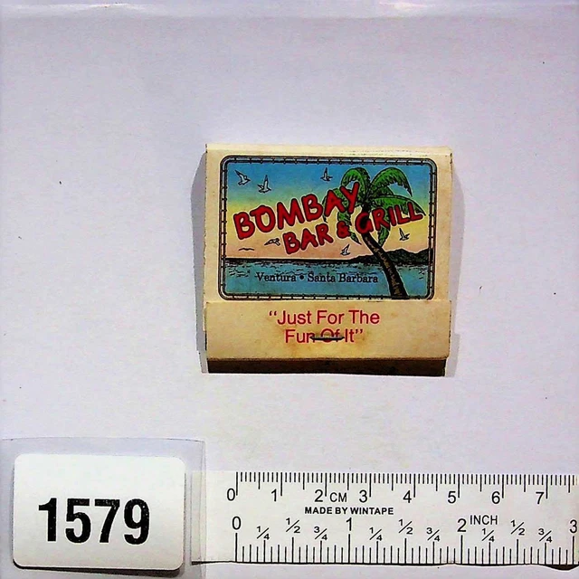 Bombay Bar & Grill Ocean Beach Palm Tree Birds Matchbook Matches
